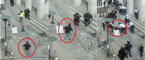 Brant i et minutt før politiet kastet seg over ham
