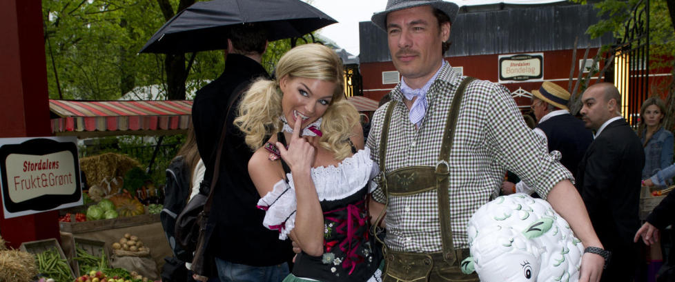 Kathrine Sørland stilte i sexy Heidi-kostyme