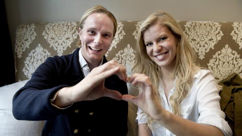 REALITY-PAR: Petter Pilgaard og Mari Haugersveen lot kameraene f�lge livet deres i serien �Petter elsker Mari�. For ett �r siden ga Pilgaard kj�resten en �forpliktelsesring�, men n� er bryllupet i 2013 avlyst. Foto: �istein Norum Monsen