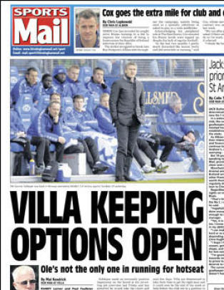 - Villa-eierne er skuffet over Solskj�r-br�ket i Norge