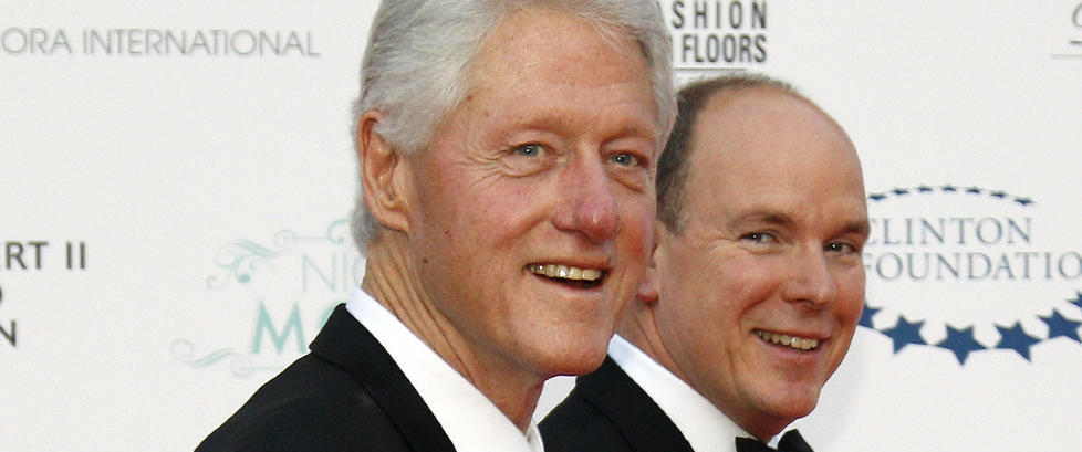 Clinton poserte med pornostjerner