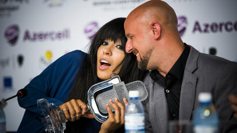 SUKSESSDUO: Loreen feiret seieren med l�tskriver Peter Bostr�m, som ogs� st�r bak Toojis l�t �Stay�.

Foto: H�kon Eikesdal