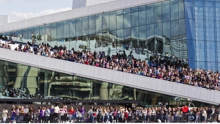 SMEKKFULLT: Justin Biebers eget plateselskap frar�der n� av sikkerhetshensyn hans egne fans mot � dra p� kveldens konsert. Foto: Vegard Gr�tt / NTB scanpix