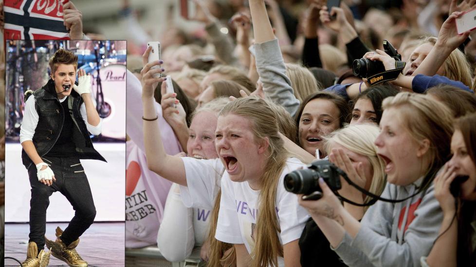 KAOS I BYEN: Politiet kritiseres for manglende research f�r popprinsen Justin Bieber gjorde sitt f�rste norgesbes�k. Foto: Torbj�rn Gr�nning / Dagbladet
