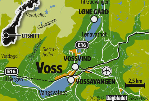 VOSS: Alle aktivitetene Voss er kjent for, ligger innenfor en mils omkrets. Dagbladet Grafikk: KJELL ERIK BERG VOSS: Alle aktivitetene Voss er kjent for, ligger innenfor en mils omkrets. Dagbladet Grafikk: KJELL ERIK BERG