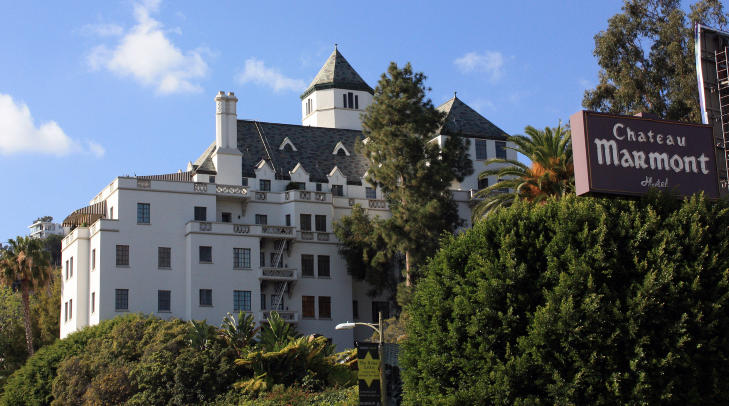 LEGENDARISK: På Chateau Marmont i Los Angeles har det skjedd litt av hvert bak hotellets fasade gjennom årene. Foto: STELLA PICTURES LEGENDARISK: På Chateau Marmont i Los Angeles har det skjedd litt av hvert bak hotellets fasade gjennom årene. Foto: STELLA PICTURES