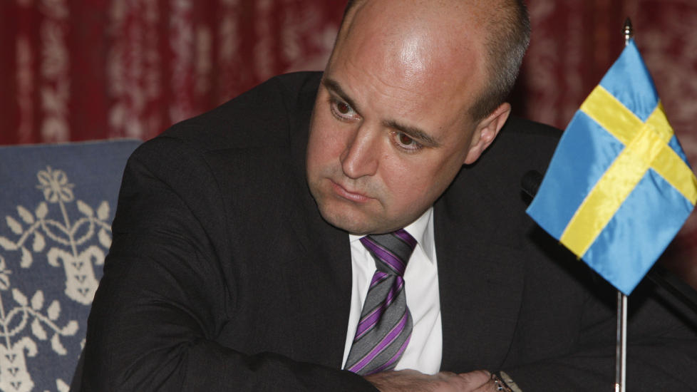 SJEFEN Sveriges statsminister Fredrik Reinfeldt under en pressekonferanse med de nordiske statsministrene dagen f�r �pningen av Nordisk R�ds 59. sesjon. Foto Bj�rn Sigurds�n / SCANPIX