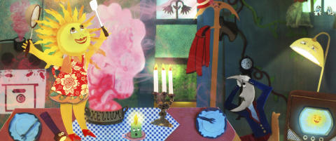 Hvert bilde best�r av flere hundre utklipp