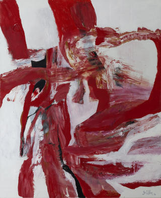 Inger Sitter, R�dt, 2007 (160 x 130) Reprofoto: Kjartan Hauglid, Det kongelige hoff