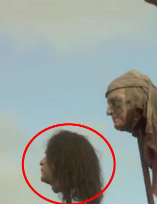 Her blir Bush halshugget og  satt p� en p�le