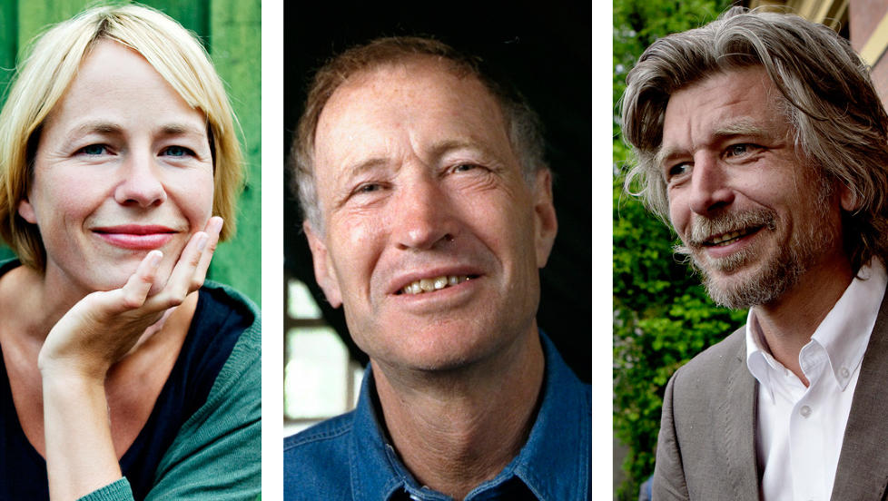 OMTALT: Trude Marstein er godt presentert, Karsten Aln�s l�ftes til de store h�yder og Karl Ove Knausg�rd justeres ned i Per Thomas Andersens oppdaterte, norske litteraturhistorie. Foto: NINA HANSEN / TOM MARTINSEN / LARS EIVIND BONES