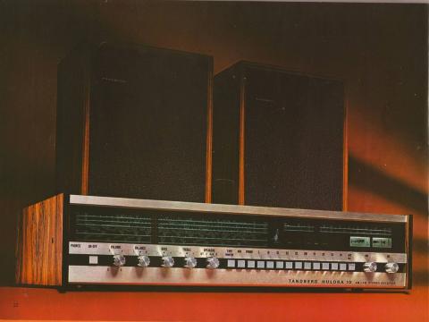RETRO: Det klassiske Tandberg-designet går rett inn i vår tids retrokultur og dyrking av skandinavisk formgiving. Her et bilde fra en annonse for den kombinerte radioen og forsterkeren Huldra 10. RETRO: Det klassiske Tandberg-designet går rett inn i vår tids retrokultur og dyrking av skandinavisk formgiving. Her et bilde fra en annonse for den kombinerte radioen og forsterkeren Huldra 10.