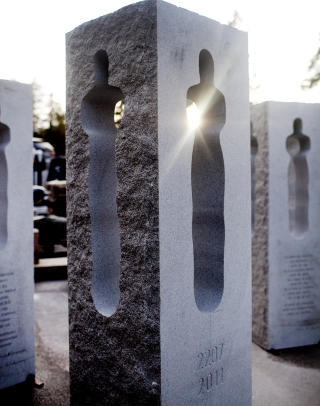 22.juli-monument: Da en anonym giver �nsket � gi bort Widerberg-skulpturer i vinter ble det br�k. Foto: Agnete Brun / Dagbladet