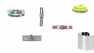 ARM-CANDY: Fyll begge h�ndleddene med en god miks armb�nd. Fra venstre: Bik Bok, 99 kr, Dyrberg/Kern, 479 kr, Dyrberg/Kern, 279 kr, Dyrberg/Kern, 549 kr, Bik Bok, 99 kr, MQ, 129 kr. Foto: PRODUSENTENE