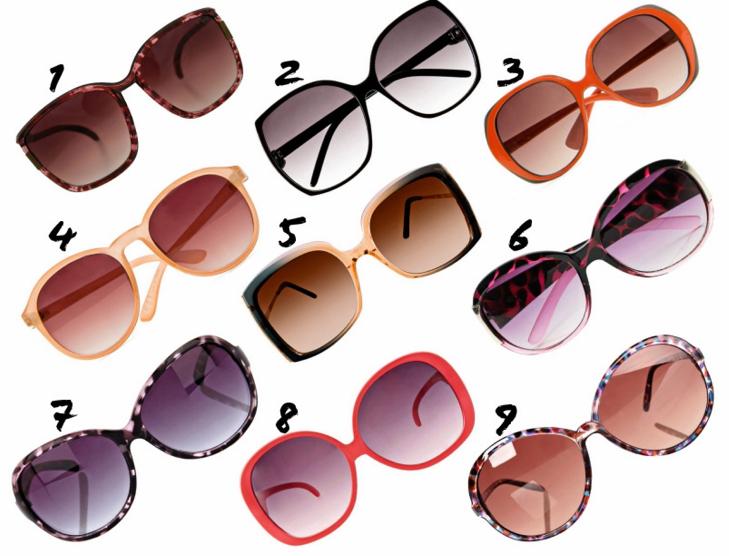 DIVA: 1: Lespecs/Nelly.com, kr 499. 2: H&M, kr 60. 3: Mango, kr 199. 4: Mango, kr 129. 5: Asos, kr 120. 6: Accessorize, kr 199. 7: Warehouse, kr 139. 8: Asos, kr 150. 9: Warehouse, kr 149.  FOTO: Produsentene.