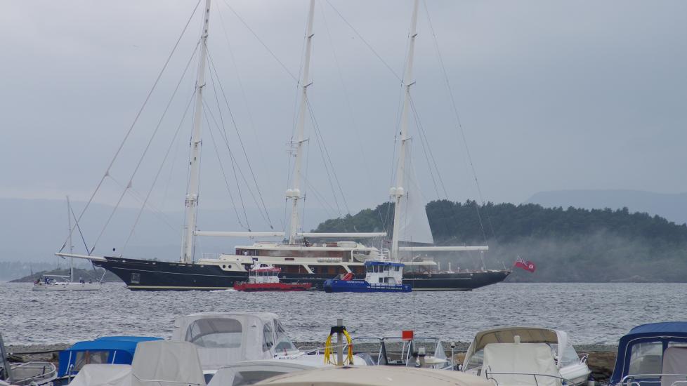 BRANN I MILLION-YATCH: Hollywood-parets norgesferie fikk en dramatisk vri. Foto:Tipser.no/Daniel D. Laabak