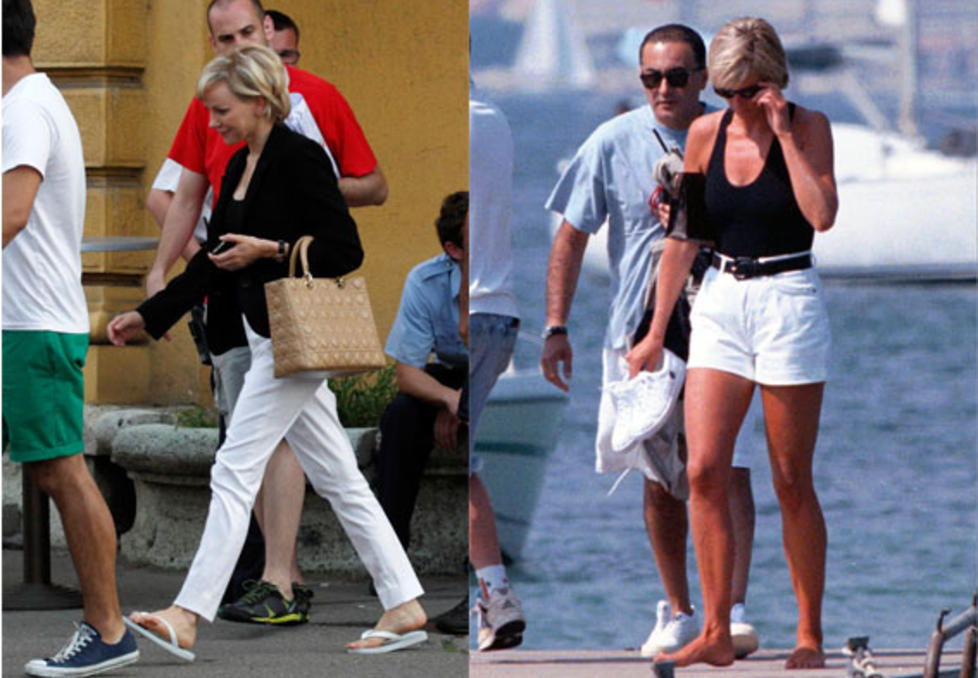  LIKE:  Det er ingen tvil om at Naomi Watts (t.v.) er lik den avd�de prinsessen (t.h.). Bildet av Diana og forretningsmannen Dodi Al Fayed er tatt i St. Tropez bare ni dager f�r deres tragiske d�d 31. august 1997. Foto: Antonio Bronic / Reuters / Scanpix og Patrick Bar / AP Photo / Scanpix