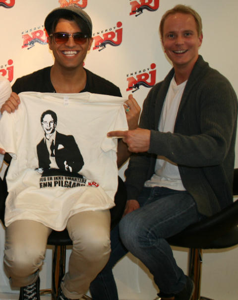  SNAKKET UT P� RADIOSHOW:  Tooji spurte Petter Pilgaard ut om bruddet med Maria Haugersveen p� �Morgenshowet p� NRJ� i g�r. Foto: NRJ