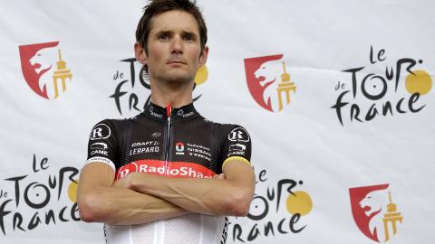 UTE AV TOUREN: Frank Schleck har levert en positiv dopingpr�ve og venter p� B-pr�ven. Foto: AFP PHOTO / PASCAL PAVANI