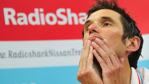 POSITIV:  14. juli leverte Frank Schleck en positiv dopingpr�ve i Tour de France. Foto: EPA/GUILLAUME HORCAJUELO