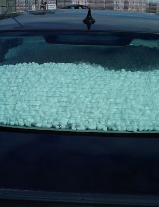 Slik s� bilen til Tor (29) ut da han kom hjem fra ferie