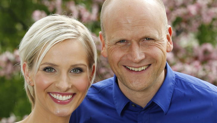 OL-REPORTERE: NRK-reporterne Anne Rimmen og P�l Gordon Nilsen dekker OL i London.
Foto: Erlend Aas / NTB scanpix