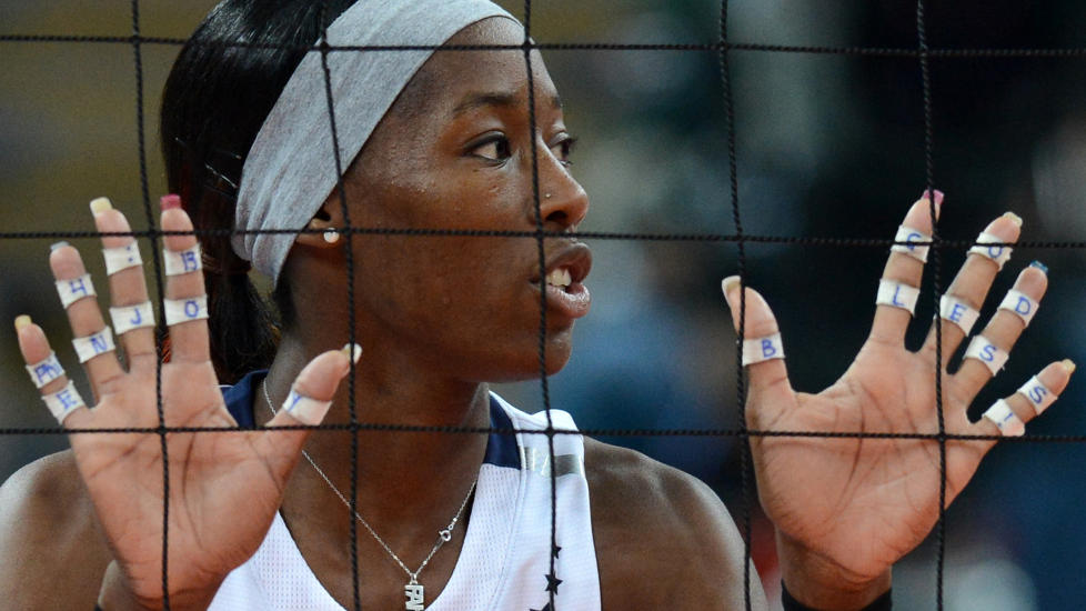 ORIGINALT NAVN: Volleyballstjerna Destinee Hooker har et navn det er vanskelig � ikke merke seg. Selv elsker hun det. Foto: Kirill Kudryavtsev / AFP / NTB Scanpix