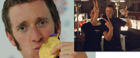 Wiggins festet til langt p� natt etter gulltempoen