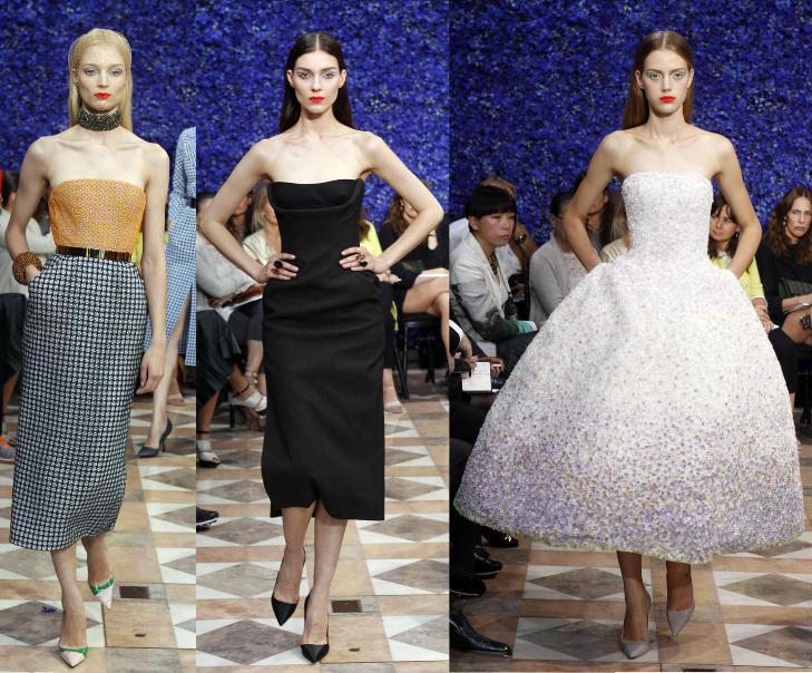 POPUL�RE FORMER: Raf Simons' f�rste haute couture-kolleksjon som kreativ sjef for motehuset Dior. Foto: Stella Pictures