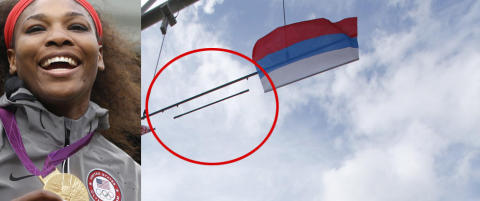 Her skulle det amerikanske flagget hengt