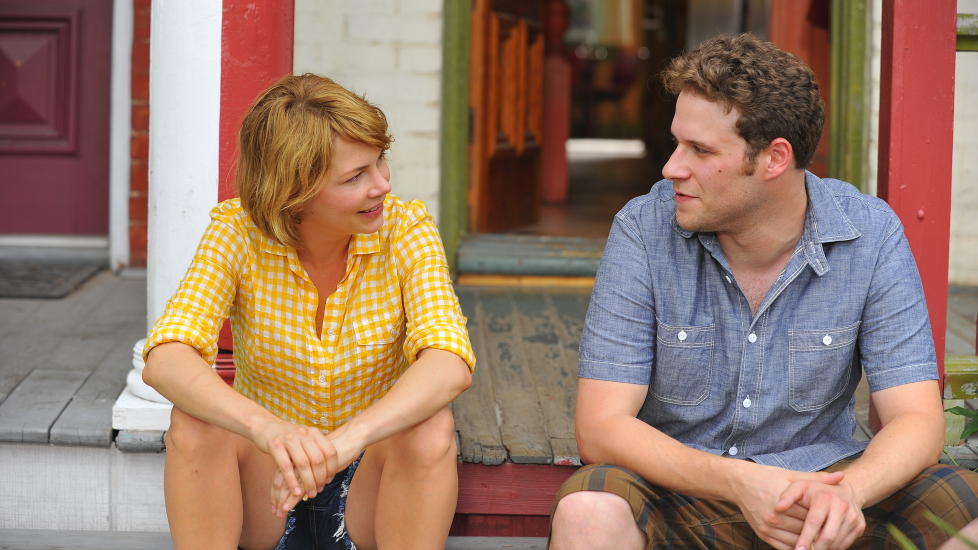 IDYLL MED SPREKKER: Margot (Michelle Williams) elsker kokebokforfatter Lou (Seth Rogen), men forelsker seg i naboen.