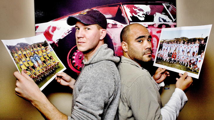 TOSPANN: Henrik Elvestad og Johan Golden mikser sport og humor i �Golden Goal�, som de har ledet sammen siden 2006. Foto: Daniel Sannum Lauten