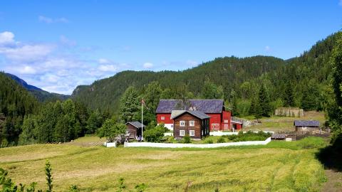 G�RDEN: �rets �Farmen�-g�rd ligger i Valdres. Foto: Alex Iversen / TV 2