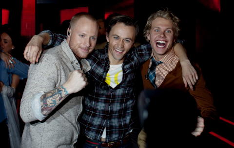 IKKE AKTUELL: Sondre Lerche �nsker ikke � v�re dommer i �The Voice� igjen. Her med deltakerne Aleksander Walmann �sg�rden og Hans Petter Hammersmark. Foto: Sveinung Ystad, Dagbladet