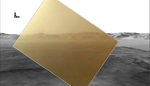 DET FØRSTE FARGEBILDET: NASA offentliggjorde 8. august det første fargebildet fra «Curiosity» Bildet er uklart fordi støvdekselet ennå ikke er fjernet. Foto: EPA / NASA / JPL-Caltech / MSSS / HO / NTB SCANPIX DET FØRSTE FARGEBILDET: NASA offentliggjorde 8. august det første fargebildet fra «Curiosity» Bildet er uklart fordi støvdekselet ennå ikke er fjernet. Foto: EPA / NASA / JPL-Caltech / MSSS / HO / NTB SCANPIX