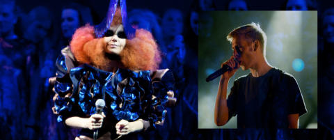 Bj�rk truet med � g� av scenen dersom ikke Lars Vaular skrudde ned lyden