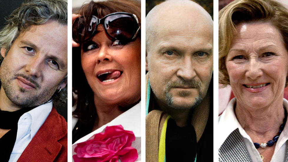H�STKLARE: Ari Behn kommer med ny roman, Wenche Myhre med memoarer, Lars Saabye Christensen med roman og Dronning Sonja f�r biografi. Det er fire av b�kene som kommer i handelen i h�st. Foto: SCANPIX / ANDERS GR�NNEBERG / STEINAR BUHOLM / ERLING H�GELAND
