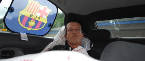 Alf (28) har tre barn og har bodd i bilen i fem år