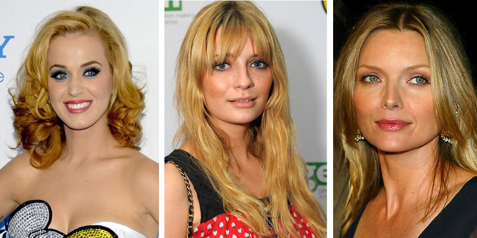 GULT ER IKKE KULT: B�de Katy Perry, Micha Barton og Jodie Foster har alle opplevd alle blondiners h�rproblem: Gulskj�r i h�ret. FOTO: Stella Pictures