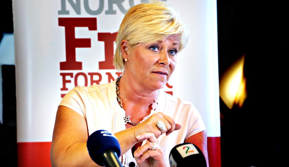 FRP-LEDER: Siv Jensen. Foto: Jacques Hvistendahl