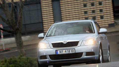 FAMILIE-SKODA: Skoda Octavia Greenline 1,6 TDI brukte 0,47 l/mil i testrunden. Foto: EGIL NORDLIEN / HM FOTO