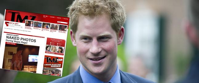 Prins Harry festet splitter naken i Las Vegas