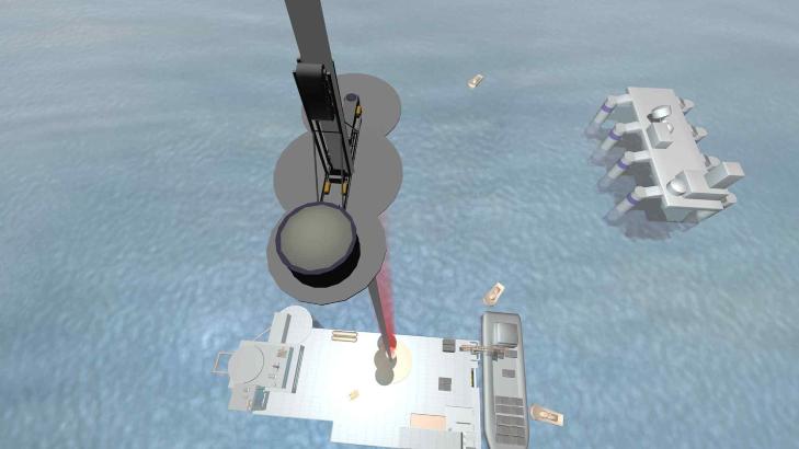 KLATREROBOT: Illustrasjonen viser en robot som klatrer langs en fiberremse, ikke ulikt forsøkene som allerede er gjort av selskapet Liftport. Foto: LIFTPORT KLATREROBOT: Illustrasjonen viser en robot som klatrer langs en fiberremse, ikke ulikt forsøkene som allerede er gjort av selskapet Liftport. Foto: LIFTPORT