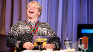 Talkshow-vert: I �Asbj�rn Brekke-show� blir Eckbos velkjente rollefigur satt i en ny rolle, der han hver uke f�r aktuelle gjester i studio. Foto: EIRIK HELLAND URKE / TVNorge