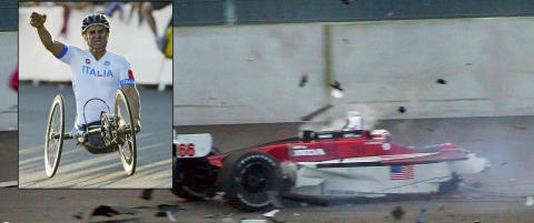 Sikret nytt gull elleve �r etter at han mistet beina i formel 1-ulykke