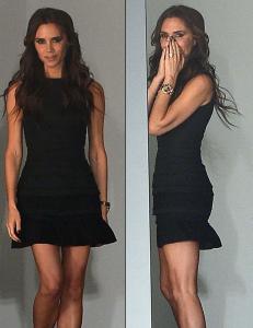 Her klarer selv ikke Victoria Beckham � holde smilet tilbake