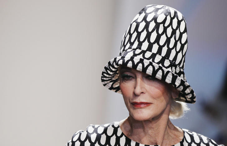 MARIMEKKO: 81-�ringen var ogs� p� plass p� catwalken til designeren Marimekko i g�r. Foto: Scanpix