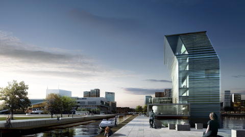 TILBAKE P� BANEN: H�yre mener at Lamda fortsatt er det beste alternativet, til tross for at det ble nedtsemt i Oslo bystyre i fjor. Foto: Herreros Arquitectos