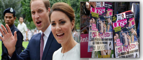 Kate og William saksøker fransk blad etter skandalebilder av toppløskos
