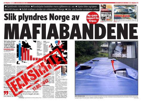 DAGBLADET: Faksimile av papirutgaven 17. september 2012. det var dette oppslaget dom fikk Frp-leder Siv Jensen til å reagere. DAGBLADET: Faksimile av papirutgaven 17. september 2012. det var dette oppslaget dom fikk Frp-leder Siv Jensen til å reagere.